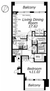 クラッシィ白金台シティハウス【12階】の間取り