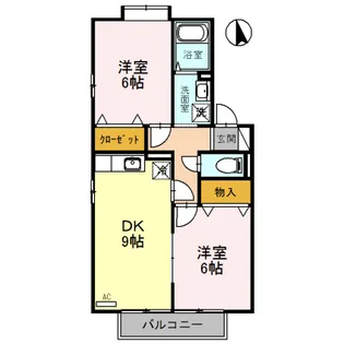 セジュールSAKUDAIII【2階】の間取り