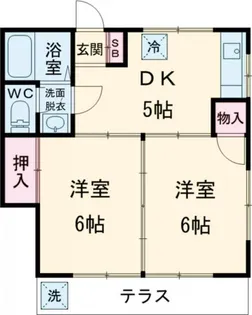 コーポ・アライ【1階】の間取り