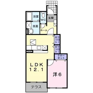 サンティーア【1階】の間取り