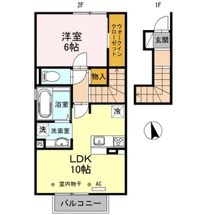 エレガンテ・イースト【2階】の間取り
