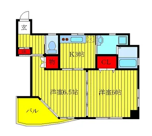 東京都文京区本駒込5【マンション】の間取り