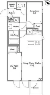 La Perla Ichigaya-Sadoharacho【2階】の間取り