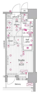 グランド・ガーラ桜木町駅前【5階】の間取り