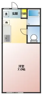 カロハイム【1階】の間取り