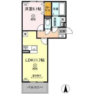 プラトー A棟【2階】の間取り