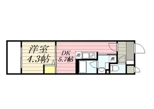 1DKの間取り画像