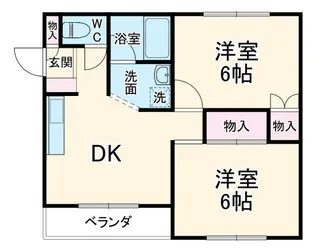 フラット穂留寿【3階】の間取り