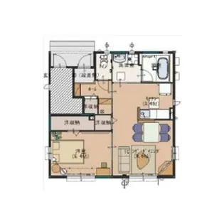 エバーグリーン【1階】の間取り