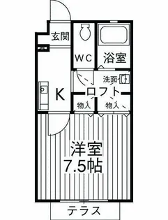 エルマーノ相模原A、B【1階】の間取り