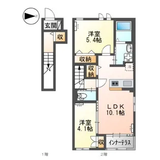 エルシオンII【2階】の間取り