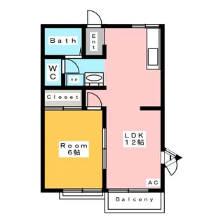 クレール十五夜【1階】の間取り