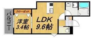 1LDKの間取り画像