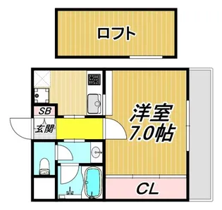 1Kの間取り画像