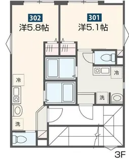 MELDIA梅島X【3階】の間取り