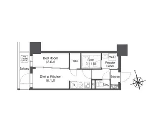 東京都新宿区原町3【マンション】の間取り