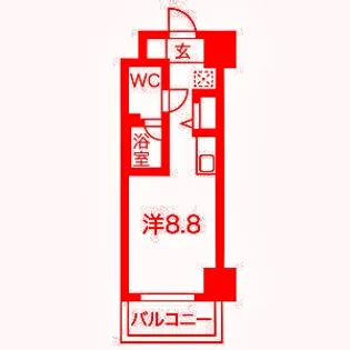 クラリッサ新川崎【5階】の間取り