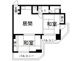 フラワー青森マンション【4階】の間取り