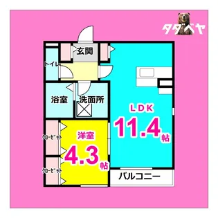 Asty名駅西【1階】の間取り
