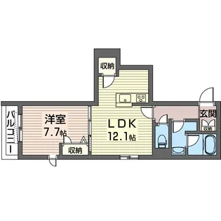 ALBA五本木【1階】の間取り