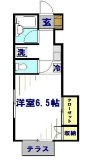 アドラブール多摩境【1階】の間取り
