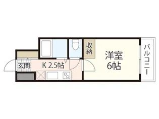 ピアーチェ住吉【6階】の間取り