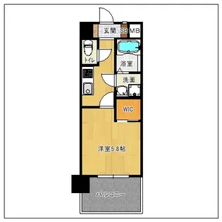 サヴォイ博多スーペリア【13階】の間取り