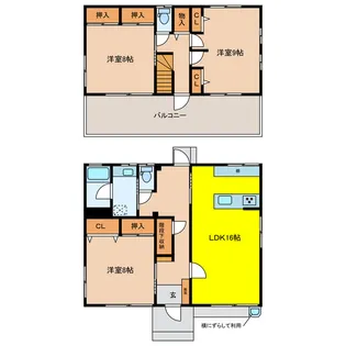 栃木県宇都宮市泉が丘5【一戸建】の間取り