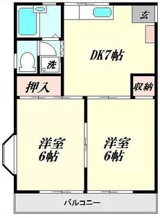 レジデンス数沢【2階】の間取り