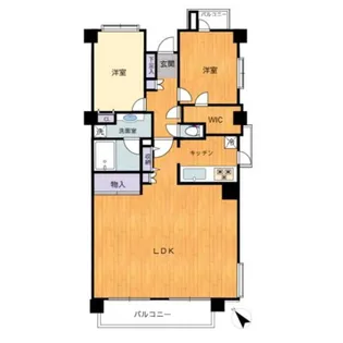 モリスガーデン栗平【6階】の間取り