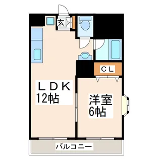 プレジデント島崎【2階】の間取り