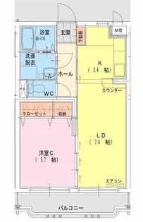 ユーミー綾【3階】の間取り