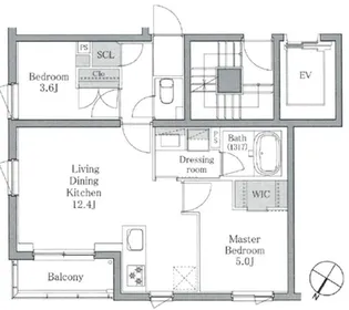 イプセ白金【3階】の間取り