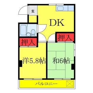 ヘリオス天神町レジデンス【4階】の間取り