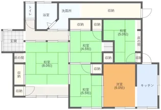 茨城県水戸市西原3【一戸建】の間取り