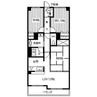 福島県郡山市桑野5【マンション】の間取り
