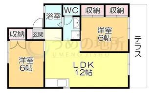 セジュール山下A【1階】の間取り