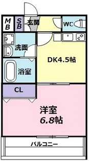 大阪府羽曳野市高鷲5【アパート】の間取り