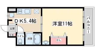 大拓ハイツ6【7階】の間取り