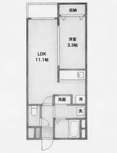 広島県福山市手城町4【アパート】の間取り