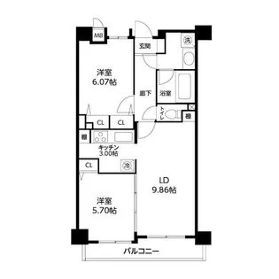 レジディア三軒茶屋II【5階】の間取り