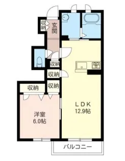 リベルテ武蔵浦和【1階】の間取り