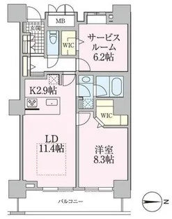 ロイヤルパークスタワー南千住【29階】の間取り