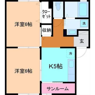 セシリヤ西【2階】の間取り