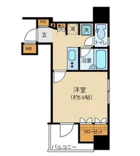 プレール・ドゥーク八丁堀【7階】の間取り