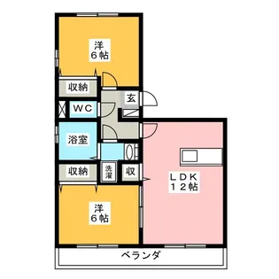 アクシス中央林間【2階】の間取り