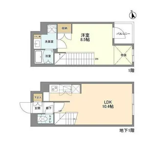 ウェルスクエア新宿戸山【1階】の間取り