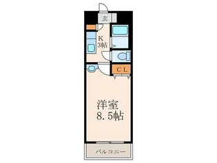 ギャラン前田【5階】の間取り