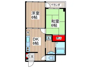 アルス立野岡【4階】の間取り