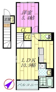 カーサ・クラシオン【2階】の間取り